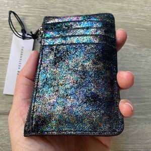 AIMEE KESTENBERG Iridescent Leather Zipper Wallet